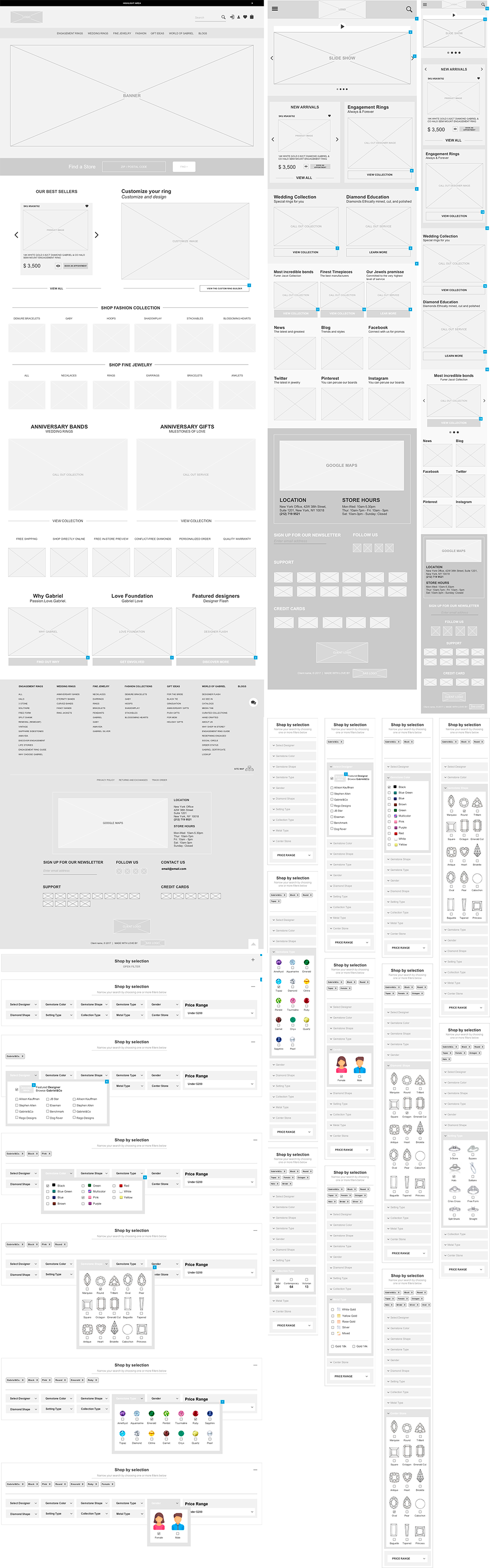 Gabriel&Co wireframe